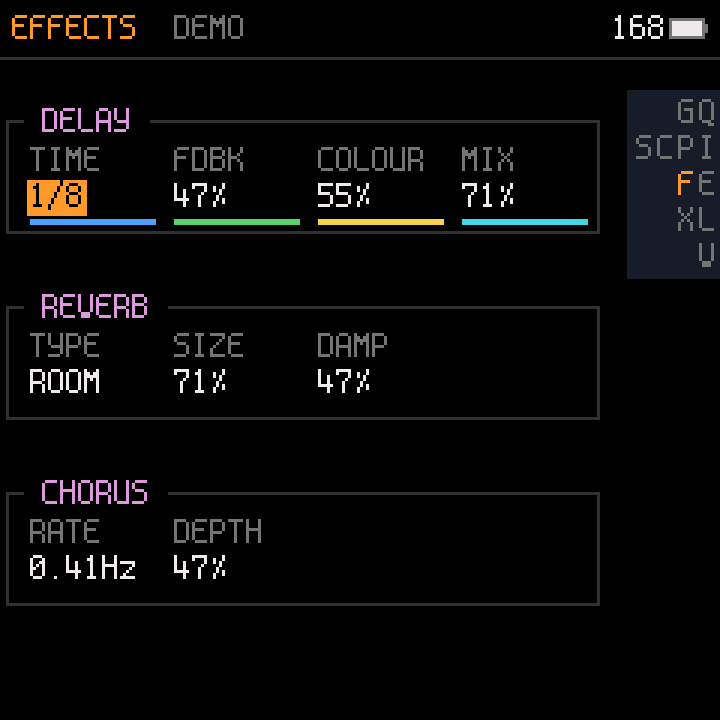 Effects page