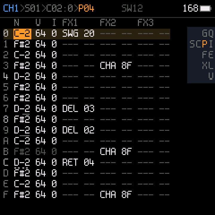 Phrase screen